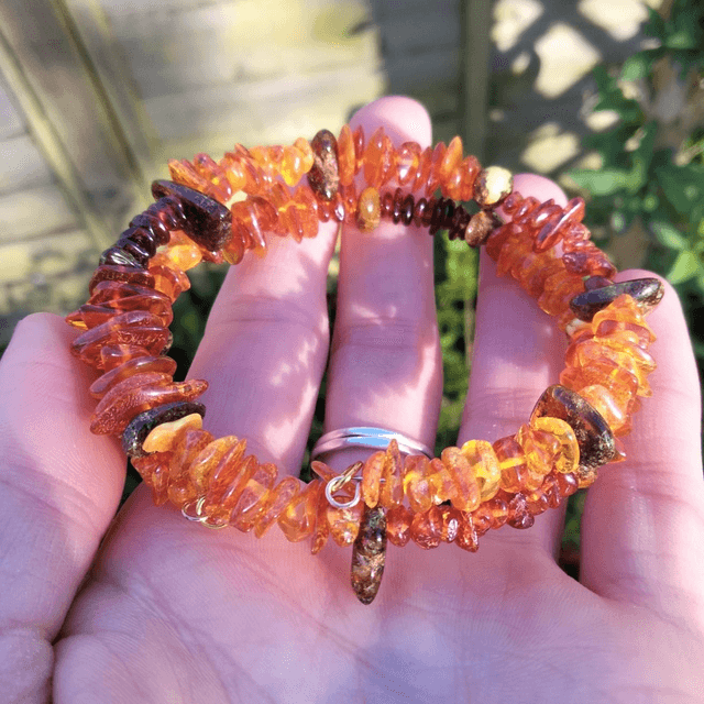 Multicoloured Baltic Amber Spiral