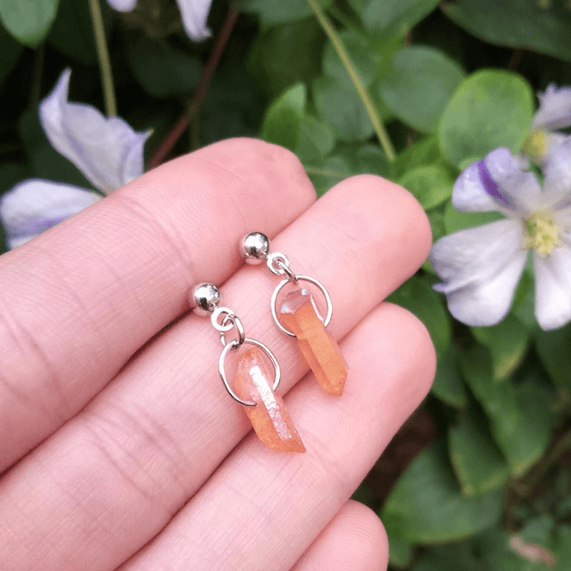 Orange Aura Quartz Drops