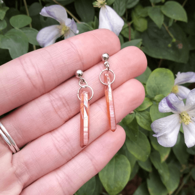 Orange Aura Quartz Drops