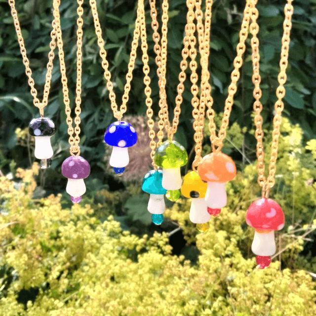 Glass Lampwork Mushrooms