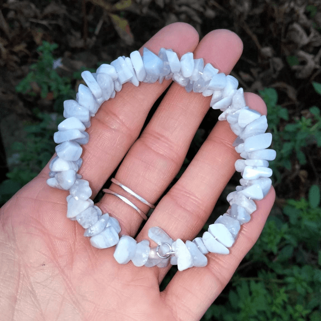 Blue Lace Agate Spiral Bracelet