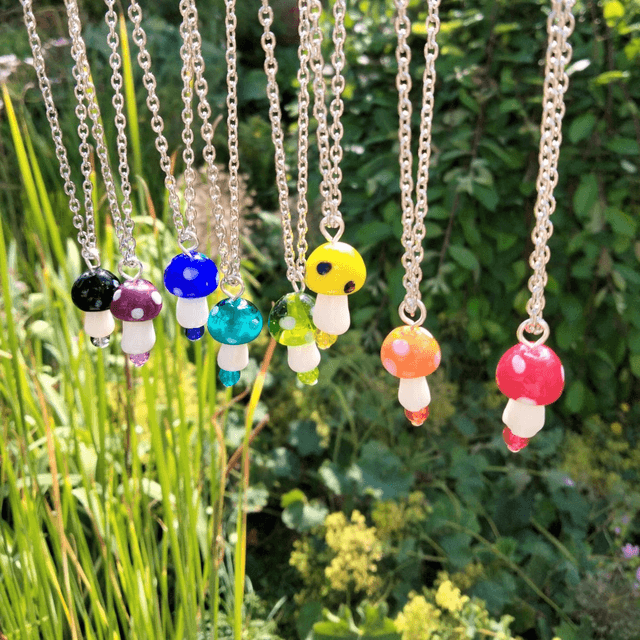 Glass Lampwork Mushrooms