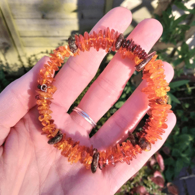 Multicoloured Baltic Amber Spiral